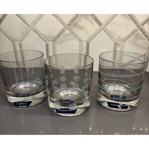 MIKASA Cheers Double Old Fashion Drinking Clear Glasses 12.75 Ounce Set Of 3